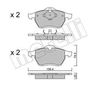 Plaquettes de frein 22-0279-0 METELLI pour FORD SEAT VW