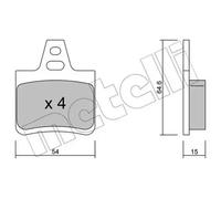 Plaquettes de frein 22-0285-0 METELLI pour CITROËN XANTIA XM XM Break