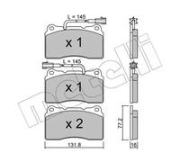 Plaquettes de frein 22-0288-0 METELLI pour ALFA ROMEO LANCIA