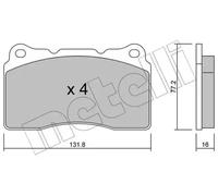 Plaquettes de frein 22-0288-1 METELLI pour VOLVO RENAULT