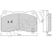 METELLI 22-0288-8 Plaquettes de frein