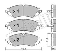 Plaquettes de frein 22-0294-0 METELLI pour CHEVROLET DAEWOO