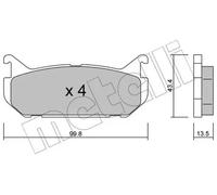 METELLI Kit De Plaquettes De Frein Arrière Pour Mazda 626 IV Hatchback
