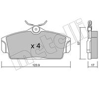 Plaquettes de frein 22-0305-0 METELLI pour NISSAN PRIMERA PRIMERA Hatchback