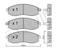 Plaquettes de frein 22-0306-0 METELLI pour NISSAN MAXIMA / MAXIMA QX IV