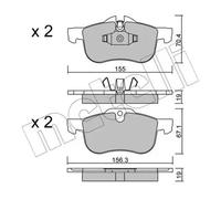 Plaquettes de frein 22-0307-0 METELLI pour ROVER MG