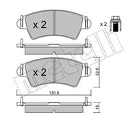 Plaquettes de frein 22-0313-0 METELLI pour CITROËN PEUGEOT