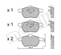 Plaquettes de frein 22-0314-1 METELLI pour VOLVO S70 V70 I C70 I Coupé V70 II