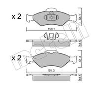 Plaquettes de frein 22-0315-0 METELLI pour FORD FIESTA IV KA