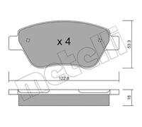 Plaquettes de frein 22-0321-1 METELLI pour FIAT LANCIA