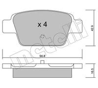 Plaquettes de frein 22-0323-0 METELLI pour FIAT ALFA ROMEO LANCIA