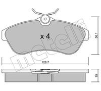 Plaquettes de frein 22-0329-0 METELLI pour CITROËN C3 I C2 C3 Pluriel