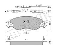 Plaquettes de frein 22-0330-0 METELLI pour CITROËN C5 II C5 II Break C5 I Break
