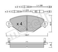 Plaquettes de frein 22-0331-0 METELLI pour CITROËN C5 I Break C5 II Break C5 I