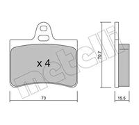 Plaquettes de frein 22-0333-0 METELLI pour CITROËN C5 II C5 II Break C5 I
