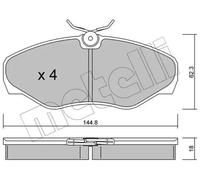 Plaquettes de frein 22-0338-2 METELLI pour RENAULT OPEL NISSAN