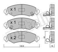Plaquettes de frein 22-0339-0 METELLI pour SUZUKI OPEL