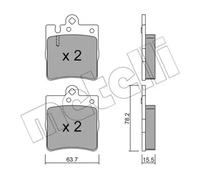 Plaquettes de frein 22-0344-0 METELLI pour MERCEDES-BENZ T-Model CLK