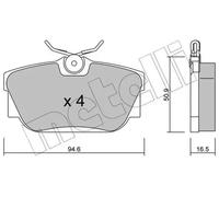 Plaquettes de frein 22-0346-0 METELLI pour VW TRANSPORTER T4 Autobus/Autocar