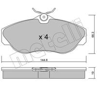 Plaquettes de frein 22-0350-0 METELLI pour LAND ROVER RANGE ROVER II