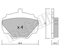 Plaquettes de frein 22-0353-0 METELLI pour LAND ROVER DEFENDER Station Wagon
