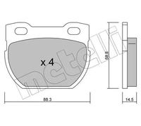 Plaquettes de frein 22-0354-0 METELLI pour LAND ROVER DEFENDER Station Wagon