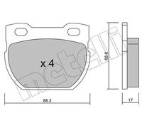 Plaquettes de frein 22-0354-1 METELLI pour LAND ROVER DEFENDER Station Wagon