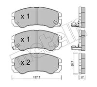 Plaquettes de frein 22-0357-0 METELLI pour OPEL ISUZU