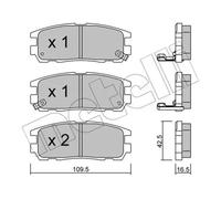 Plaquettes de frein 22-0358-0 METELLI pour OPEL ISUZU