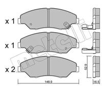 Plaquettes de frein 22-0376-0 METELLI pour KIA SPORTAGE SUV