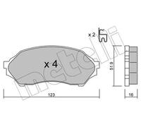 Plaquettes de frein 22-0387-0 METELLI pour MAZDA 323 S VI A trois volumes
