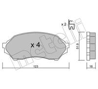 Plaquettes de frein 22-0387-0 METELLI pour MAZDA 323 S VI A trois volumes