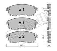 METELLI Plaquettes Bremsbelegsatz Avant pour Nissan Maxima / Maxima Qx IV 200 SX