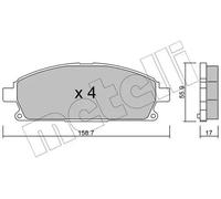 Plaquettes de frein 22-0406-0 METELLI pour NISSAN X-TRAIL I