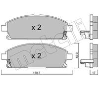 METELLI Jeu De Plaquettes De Frein Avant Pour Nissan Pathfinder II