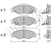 Kit De Plaquettes De Frein Frein À Disque Metelli 22-0421-0 pour Toyota
