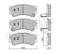 Plaquettes de frein 22-0436-0 METELLI pour SUZUKI BALENO BALENO Break