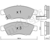 Plaquettes de frein 22-0437-0 METELLI pour SUZUKI LIANA