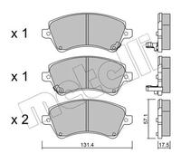 Plaquettes de frein 22-0446-0 METELLI pour TOYOTA COROLLA COROLLA Break