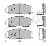 Plaquettes de frein 22-0462-0 METELLI pour HONDA STREAM ACCORD VII FR-V
