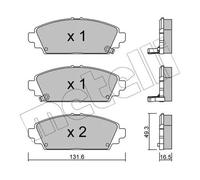 Plaquettes de frein 22-0463-0 METELLI pour HONDA CIVIC VII Hatchback ACCORD VI