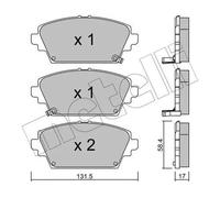 Plaquettes de frein 22-0464-1 METELLI pour HONDA MG