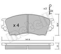 METELLI Jeu De Plaquettes De Frein Avant Pour Mazda Xedos 9 B-Serie Ford Ranger