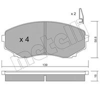 Plaquettes de frein 22-0477-0 METELLI pour MAZDA MPV I MPV II