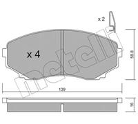 Plaquettes de frein 22-0477-0 METELLI pour MAZDA MPV II MPV I