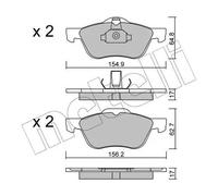 Plaquettes de frein 22-0489-0 METELLI pour NISSAN PRIMERA PRIMERA Hatchback
