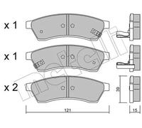 Plaquettes de frein 22-0510-1 METELLI pour CHEVROLET EPICA