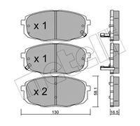 Plaquettes de frein 22-0513-0 METELLI pour KIA HYUNDAI