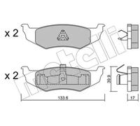 Plaquettes de frein 22-0522-0 METELLI pour DODGE CHRYSLER