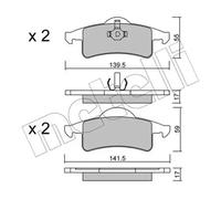 Plaquettes de frein 22-0526-0 METELLI pour JEEP GRAND CHEROKEE II